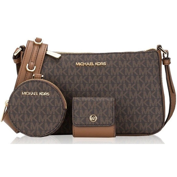 MICHAEL KORS Jet Set Travel Small Logo Shoulder Bag With Pouches - Picture 2 of 5